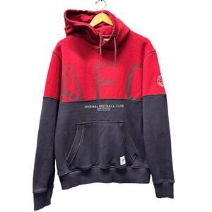 Arsenal FC Football Club Hoodie Mens Large Red Blue Soccer Football Pullover